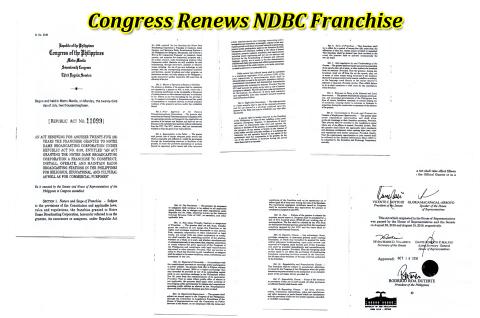 Congress Renews NDBC Franchise